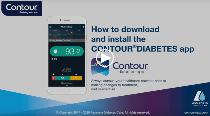 How to download and install the CONTOUR®DIABETES App step-by-step video thumbnail