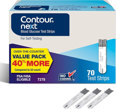 CONTOUR®NEXT Blood Glucose Test Strips, 70 Count