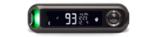 A close up of the CONTOUR NEXT ONE Blood Glucose Meter with a green light displayed