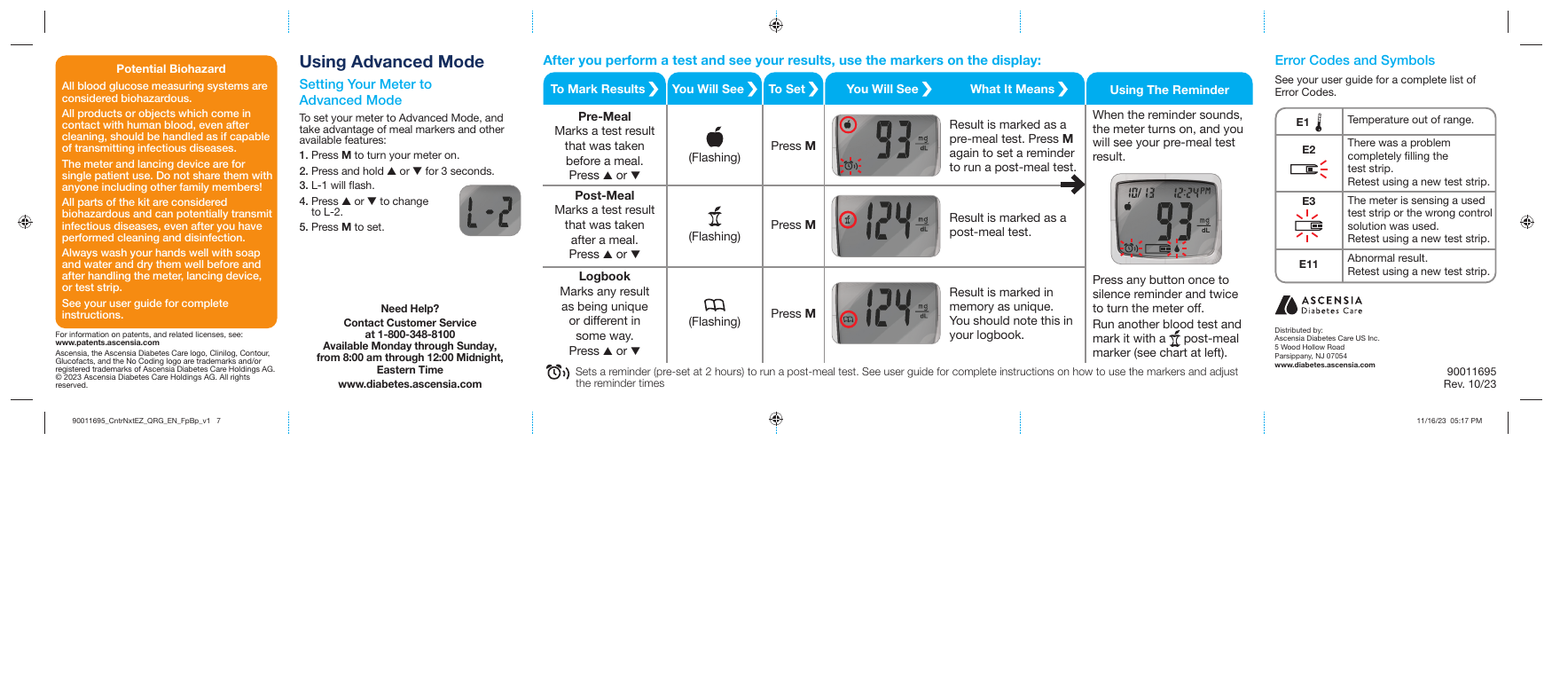 EZ Quick Reference Guide back
