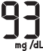 93 mg/dL display